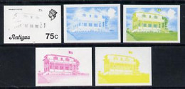 Antigua 1976 Premier's Office 75c (with Imprint) Set Of 5 Imperf Progressive Colour Proofs (as SG 482B) U/m - Sonstige & Ohne Zuordnung