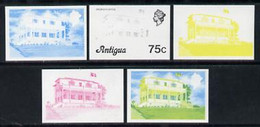 Antigua 1976 Premier's Office 75c (without Imprint) Set Of 5 Imperf Progressive Colour Proofs (as SG 482A) U/m - Otros & Sin Clasificación