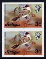 Antigua 1976 Loggerhead Kingbird 3c (with Imprint) U/m Imperforate Pair (as SG 472B) - Other & Unclassified