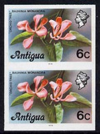 Antigua 1976 Orchid Tree 6c (with Imprint) U/m Imperforate Pair (as SG 475B) - Sonstige & Ohne Zuordnung