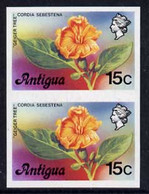 Antigua 1976 Geiger Tree 15c (without Imprint) U/m Imperforate Pair (as SG 477A) - Other & Unclassified