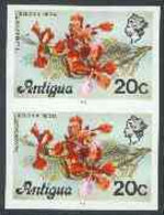 Antigua 1976 Flamboyant 20c (with Imprint) U/m Imperforate Pair (as SG 478B) - Otros & Sin Clasificación