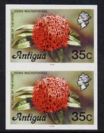 Antigua 1976 Flames Of The Wood 35c (with Imprint) U/m Imperforate Pair (as SG 480B) - Andere & Zonder Classificatie