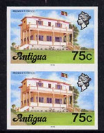 Antigua 1976 Premier's Office 75c (with Imprint) U/m Imperforate Pair (as SG 482B) - Andere & Zonder Classificatie
