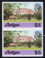 Antigua 1976 Government House $5 (with Imprint) U/m Imperforate Pair (as SG 485B) - Otros & Sin Clasificación