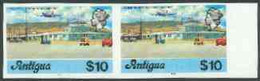 Antigua 1976 Coolidge Airport $10 (with Imprint) U/m Imperforate Pair (as SG 486B) - Andere & Zonder Classificatie