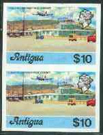 Antigua 1976 Coolidge Airport $10 (without Imprint) U/m Imperforate Pair (as SG 486A) - Andere & Zonder Classificatie