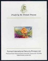 Antigua 1976 Geiger Tree 15c (without Imprint) Imperf Proof Mounted On Format International Proof Card - Altri & Non Classificati