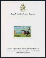 Antigua 1976 Cannon 50c (with Imprint) Imperf Proof Mounted On Format International Proof Card (as SG 481B) - Andere & Zonder Classificatie