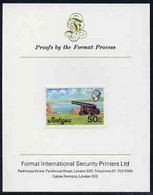 Antigua 1976 Cannon 50c (without Imprint) Imperf Proof Mounted On Format International Proof Card - Altri & Non Classificati