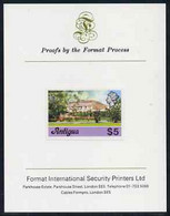 Antigua 1976 Government House $5 (without Imprint) Imperf Proof Mounted On Format International Proof Card - Andere & Zonder Classificatie