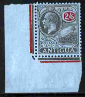 Antigua 1921-29 KG5 Script CA 2s6d Black & Red On Blue Mounted Mint Corner Single SG 78 - Sonstige & Ohne Zuordnung