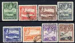 Antigua 1938-51 KG6 Set To 1s Fu, The 3d Probably With Type 17 Madame Joseph Forged Cancel - Sonstige & Ohne Zuordnung