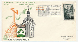 FRANCE - Enveloppe FDC OMEC - 8F Le Quesnoy - Omec Concordante 1957 - 1950-1959