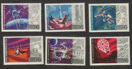 USSR (Russia) - Mi 4042-4047 - 15 Years Of The Space Age   - 1972 - MNH - Unused Stamps