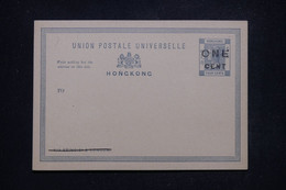 HONG KONG - Entier Postal Type Victoria Surchargé One Cent, Non Circulé - L 96917 - Enteros Postales