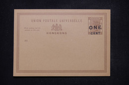 HONG KONG - Entier Postal Type Victoria Surchargé One Cent, Non Circulé - L 96918 - Postwaardestukken