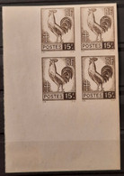 France 1944 Coq Et Marianne D'Alger N°647 Bloc De 4 CdF ** TB Cote Maury 280€ - 1944 Hahn Und Marianne D'Alger