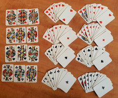 2 Sets Playing French Cards Card Piatnik / HUNGARY -  Used - WITHOUT Hearts ACEs (2x51 Cards) - In Hard Box - 54 Kaarten