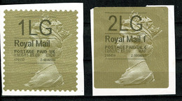 Ref 1485 - GB - 7 X Different QEII Royal Mail Post Office Counter Label Stamps - Franking Machines (EMA)