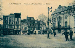 Alais * Alès * La Place De L'hôtel De Ville * Le Théâtre * Café De L'industrie * Librairie Classique - Alès
