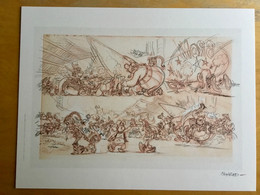 Ex Libris " Astérix Et Obélix " Signé Par Conrad - La Fille De Vercingétorix - Illustrators A - C