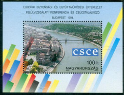 HUNGARY 1994 European Security Conference Block  MNH / **.  Michel  Block 232 - Unused Stamps