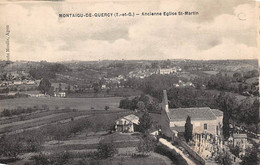 Montaigu De Quercy        82        Ancienne église Saint Martin Et Vue Générale       ( Voir Scan) - Montaigu De Quercy