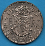 UK ½ Crown 1967  KM# 907  Elizabeth II - K. 1/2 Crown