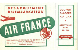 DEBARQUEMENT AIR FRANCE - Carte D'imbarco