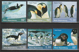 ANTARCTIQUE - ROSS 2001 Manchots Penguins Pinguins - Yv. 78/83 ** - Nuovi