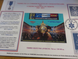 Cinquantenaire Ordre National Du Mérite Documents 1er Jour - Documentos Del Correo