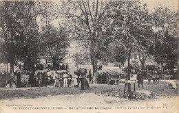 Beaumont En Lomagne       82      Place Du Foirail Jour De Marché              ( Voir Scan) - Beaumont De Lomagne