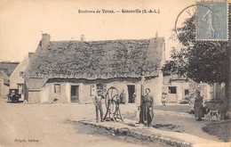 Genonville           28         Maison En Toit De Chaume Et Pompe A Eau Publique       ( Voir Scan) - Sonstige & Ohne Zuordnung