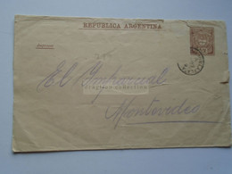 D178985  FAJA POSTAL - Newspaper Wrapper   Argentina  Stationery Ca 1889  - To El Imparcial  Montevideo, Uruguay - Altri & Non Classificati