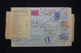 HONGRIE - Bulletin De Colis Postal De Versecz Pour La Suisse En 1914 - L 96970 - Pacchi Postali