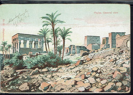 Alexandrie - Affranchissement Type Blanc à 5 C Du 15-12-1908 Pour Constantinople Sur CPA "Phylae, Général View" - Storia Postale