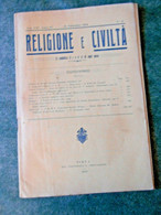 Massoneria -Rivista Religione E Civiltà - Siena Tip. Pontificia  S. Bernardino 1914 - Religione