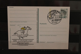 Deutschland 1993, Ganzsache:  225. Ludwigsburger Pferdemarkt; Wertstempel 80 Pf. Sehenswürdigkeiten - Postales Privados - Usados