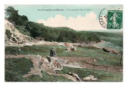 CPA La Chapelle La Reine Vue Des Vallées Semeuse Verte 5c Recto 1912 - La Chapelle La Reine