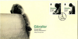 Europa 2021 - Gibraltar - Barbary Macaques FDC (fortes Valeurs 5,12 GBP) - 2021