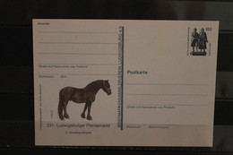 Deutschland 1999, Ganzsache:  231. Ludwigsburger Pferdemarkt; Wertstempel 100 Pf. Sehenswürdigkeiten - Privatpostkarten - Ungebraucht
