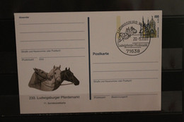 Deutschland 2001, Ganzsache:  233. Ludwigsburger Pferdemarkt; Wertstempel 100 Pf. Sehenswürdigkeiten - Postales Privados - Usados