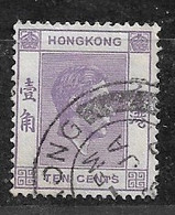 HONG KONG 1938 KGVl DEFINITIVE 10c VIOLET - Other & Unclassified