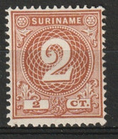 Suriname 1890-1893 Cijfer 2 Ct.  NVPH 17 - MH* - Surinam ... - 1975