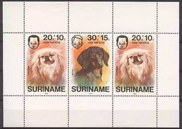 Suriname 1976 Honden, Dogs Block  MNH/**/Postfris - Suriname
