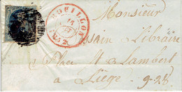 LAC De Bouillon 1852 Vers Liege  Dessain Librairie - 1851-1857 Medaillons (6/8)