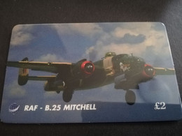 GREAT BRITAIN   2 POUND  AIR PLANES    RAF-B25 MITCHEL  PREPAID CARD      **5443** - [10] Sammlungen