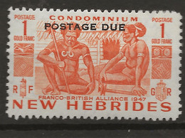 New Hebrides, 1953, Postage Due, D 15, Mint Hinged - Ungebraucht