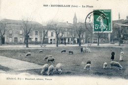 38 - Roussillon - La Place - Moutons - Roussillon